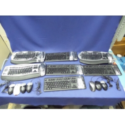 Lot of 7 Wireless Keyboards And Wired USB Mice